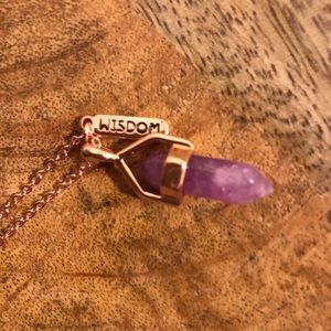 Purple Amethyst Crystal wisdom necklace